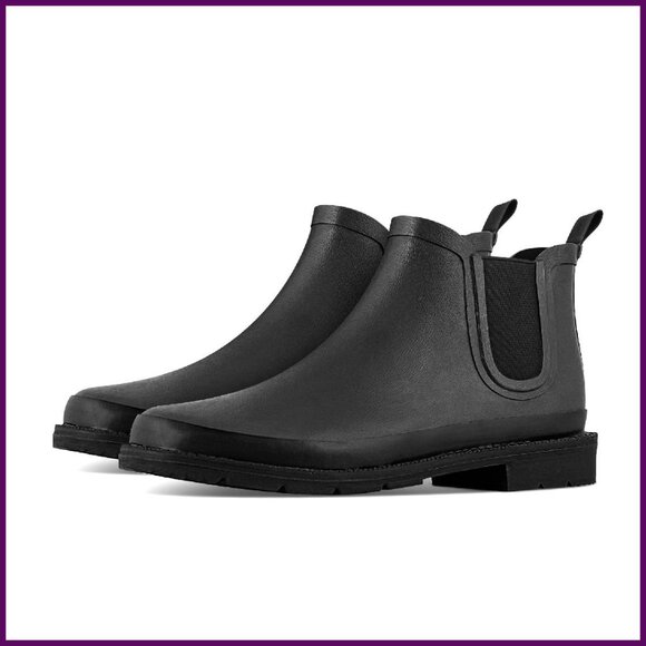 Waterproof Ankle Boots with Arch Support - Chelsea Rain Boots for All-Day Wear